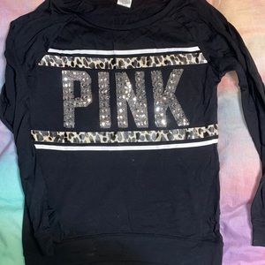 Pink sequin logo